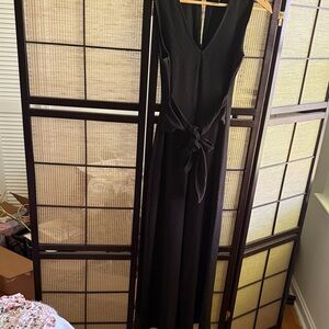 Alya Black Maxi jumpsuit with Tie Waist